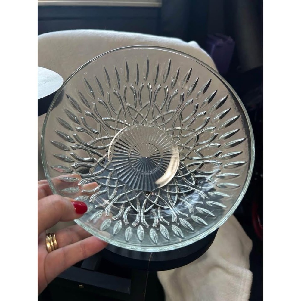 Vintage Pasari Pressed Glass Bowl Clear Indonesia